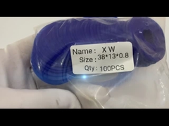 Borracha azul projetada 38*15*0.8mm de borracha lisa das formas dos tamanhos de padrão da cor do otário