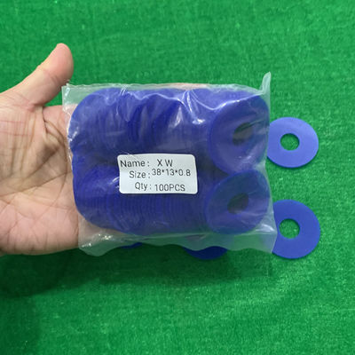 Formas azuis dos tamanhos de padrão da cor do otário de borracha liso de 38 x de 15 x de 0.8mm
