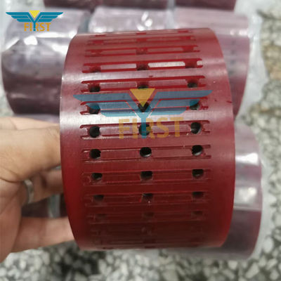 Roda 124*70mm da sução da cor vermelha para as peças de dobramento da impressão do poliuretano da máquina