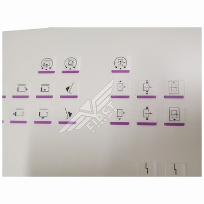 Etiqueta de símbolo de letra de painel de membrana de cor branca para a máquina de impressão Heidelberg SM102 Adesivo em 63*21.2 ou 37*15.5CM Tamanho