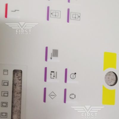 Etiqueta de símbolo de letra de painel de membrana de cor branca para a máquina de impressão Heidelberg SM102 Adesivo em 63*21.2 ou 37*15.5CM Tamanho