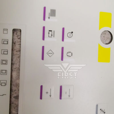 Etiqueta de símbolo de letra de painel de membrana de cor branca para a máquina de impressão Heidelberg SM102 Adesivo em 63*21.2 ou 37*15.5CM Tamanho