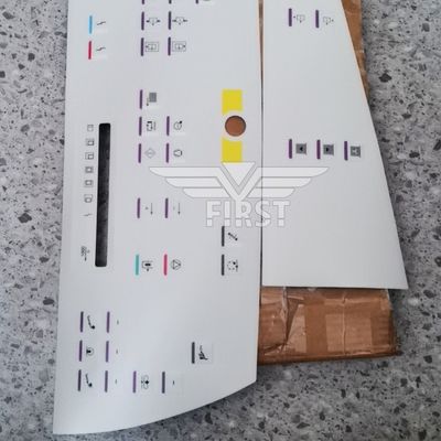 Etiqueta de símbolo de letra de painel de membrana de cor branca para a máquina de impressão Heidelberg SM102 Adesivo em 63*21.2 ou 37*15.5CM Tamanho