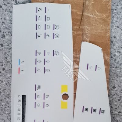 Etiqueta de símbolo de letra de painel de membrana de cor branca para a máquina de impressão Heidelberg SM102 Adesivo em 63*21.2 ou 37*15.5CM Tamanho