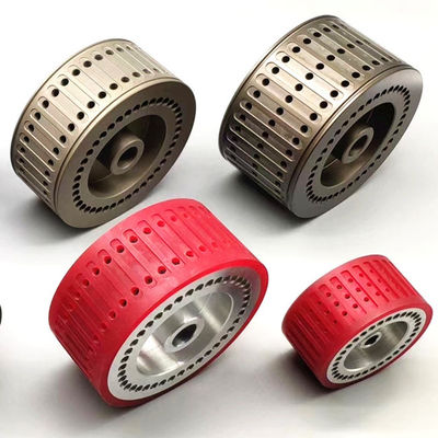 Roda de borracha resistente ao desgaste da roda de sucção da cor champanhe para máquina de impressão offset com tamanho personalizável