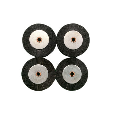 Roda de escova dura de cor branca 60x11x6mm para máquina de impressão Roland com pêlo de porco / aço branco